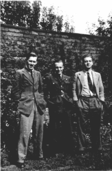 Alf with Donald Sinclair and Eric Parker in the garden at 23 Kirkgate In - photo 11