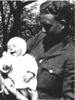 Alf in RAF uniform with his newborn son February 13 1943 Joan on the - photo 15