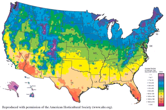 Find out what Heat Zone you live in to determine the number of days over 86 - photo 8