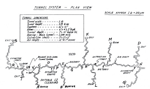 A plan of the Cu Chi Tunnels searched on Operation Crimp January 1966 Four - photo 4