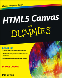 Don Cowan HTML5 Canvas For Dummies