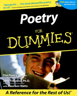 The Poetry Center Poetry For Dummies