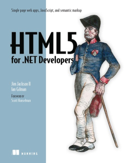 Jim Jackson - HTML5 for .NET Developers