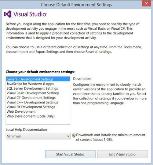 NOTE The name Visual Basic Development Settings makes it sound like its a - photo 5