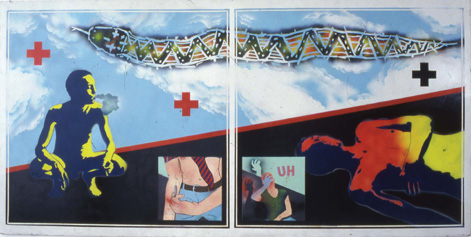 Junk Diptych 1982 Spray paint on masonite 48 96 inches Private collection - photo 5