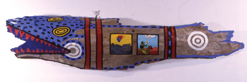 Fish Totem 1983 Acrylic on found wood Private collection Davids work - photo 12