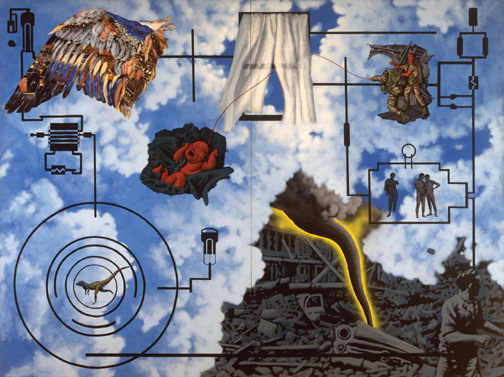 Wind for Peter Hujar 1987 Acrylic and collage on wood 72 x 96 inches - photo 19