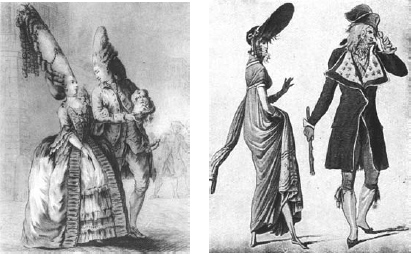 Headdresses caricature in crayon c 1777 in contrast to Les Merveilleuses - photo 5