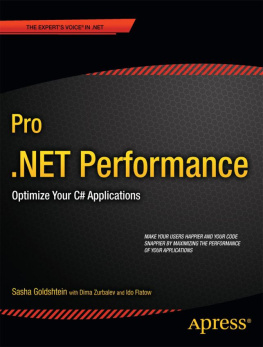 Sasha Goldshtein Pro .NET Performance: Optimize Your C# Applications