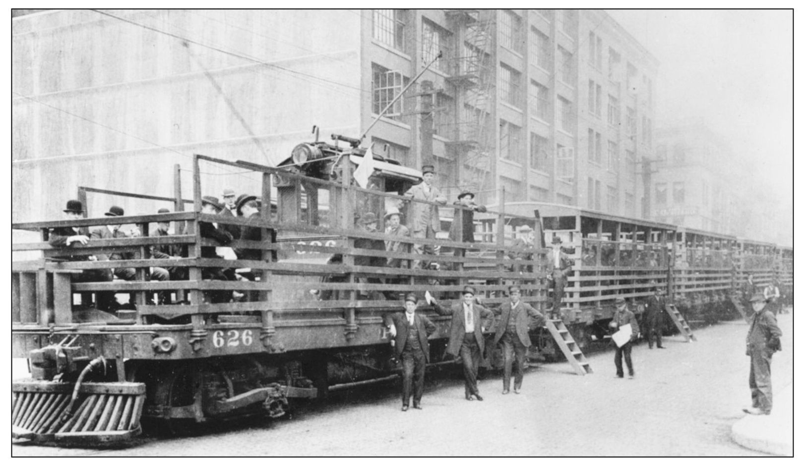 Fans crowd onto cattle cars in downtown Seattle for a short trip down the rails - photo 6