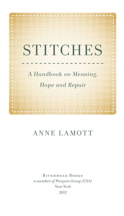 Stitches A Handbook on Meaning Hope and Repair - image 1