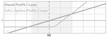 The graph doesnt go to zero because our loss is limited to how much we pay for - photo 3