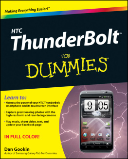 Dan Gookin HTC ThunderBolt For Dummies