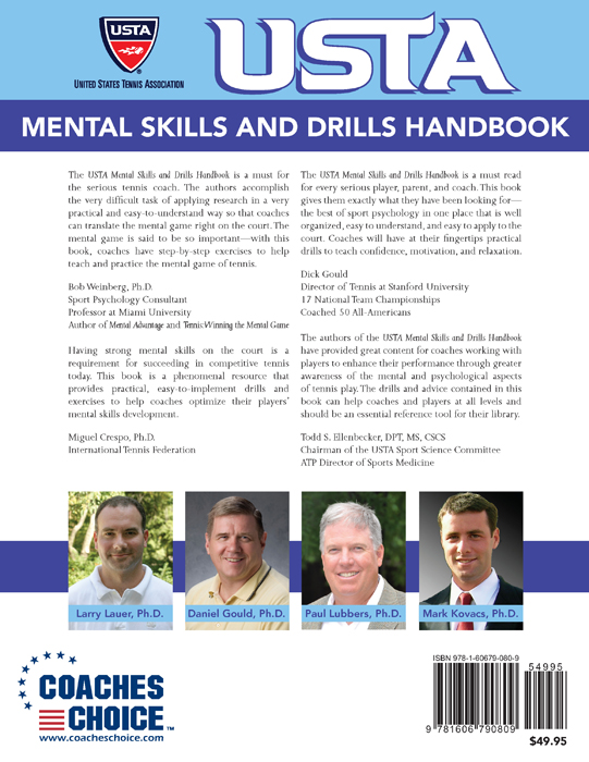 USTA Mental Skills and Drills Handbook Edited by Larry Lauer Daniel Gould - photo 2