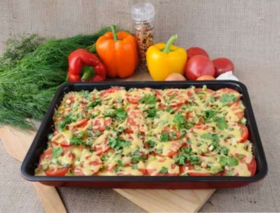 Scrambled Eggs with Spring Onions Mushroom and Tomato Breakfast Cooking - photo 2