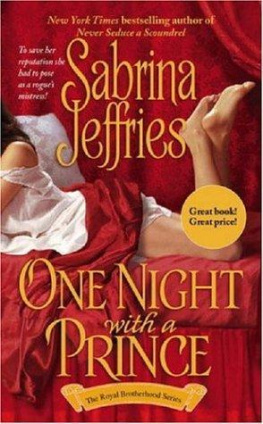 Sabrina Jeffries One Night With a Prince (The Royal Brotherhood) (v. 3)