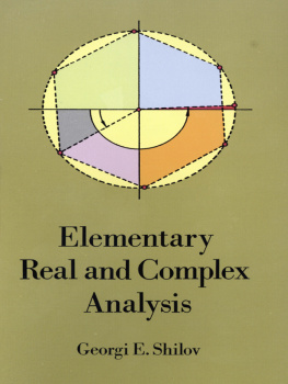 Georgi E. Shilov Elementary Real and Complex Analysis