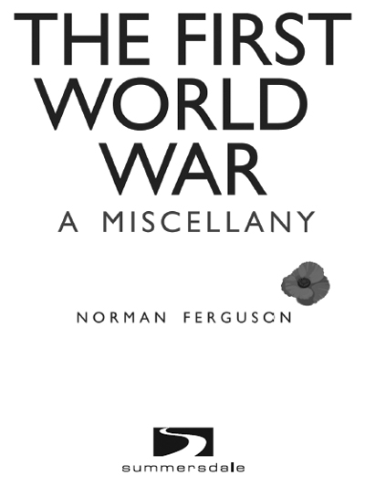 THE FIRST WORLD WAR Copyright Norman Ferguson 2014 Illustrations - photo 2