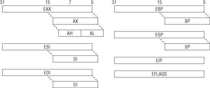 Some GPRs and Their Usage Register Purpose ECX Counter in loops - photo 1