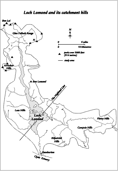 Sketch map of Loch Lomond and its catchment area Scotland is the only - photo 1