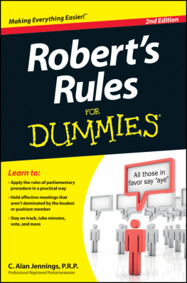 C. Alan Jennings PRP - Roberts Rules For Dummies