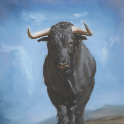 Michael J Austin Right of Way 2005 oil on canvas This is a fighting bull - photo 4