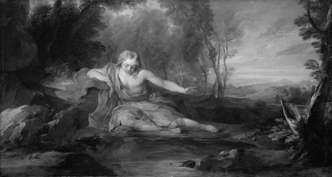 Francois Lemoyne Le Moine 16881737 Narcissus contemplates his image - photo 2