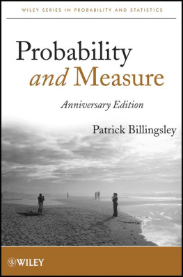 Patrick Billingsley Probability and Measure