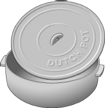 This thick-walled cooking pot usually made of cast aluminium with a fitted - photo 2