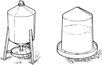 Fig 2 Types of drinker A tripod drinker on the left and a bell drinker of - photo 3