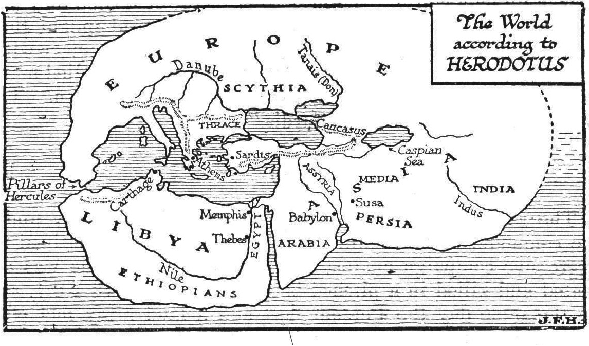 In the fifth century BCE Herodotus created a map of the world as he knew it - photo 1