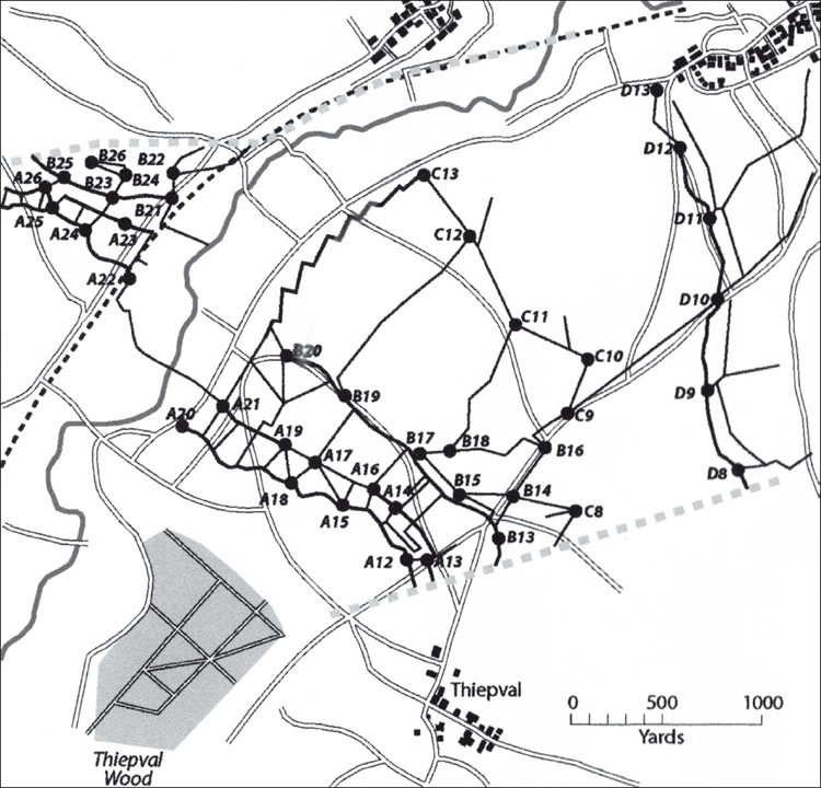 Map 2 German positions plotted on the same map The dotted lines show the left - photo 2