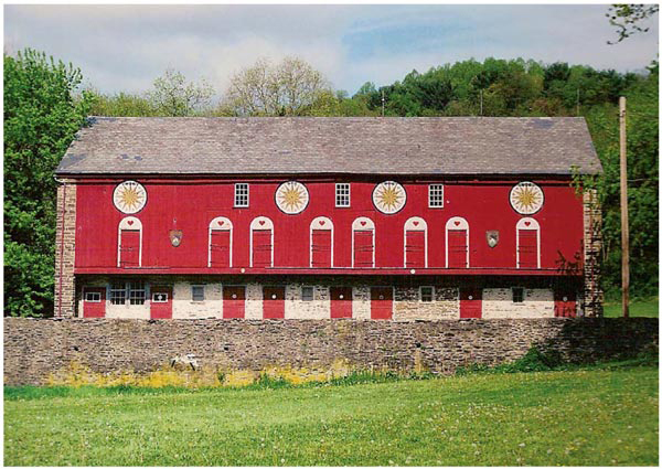 This large bank barn in Berks County Pennsylvania features four hex signs - photo 7