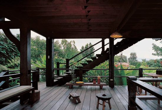The lower terrace of the atelier tower comprises an open-air deck This woody - photo 2