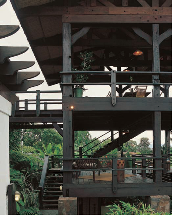 A simple wooden bridgeway connects the uppermost deck of the tower to the airy - photo 10