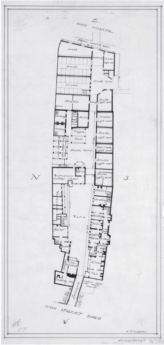 The George Inn in all its glory ground-floor plan from 1849 The somewhat - photo 3