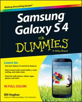 Bill Hughes - Samsung Galaxy S 4 For Dummies