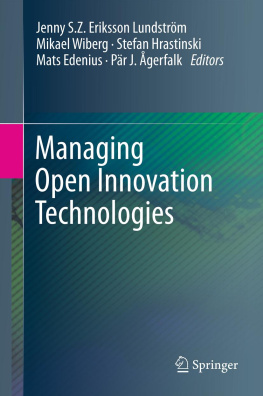 Jenny S. Z. Eriksson Lundström - Managing Open Innovation Technologies