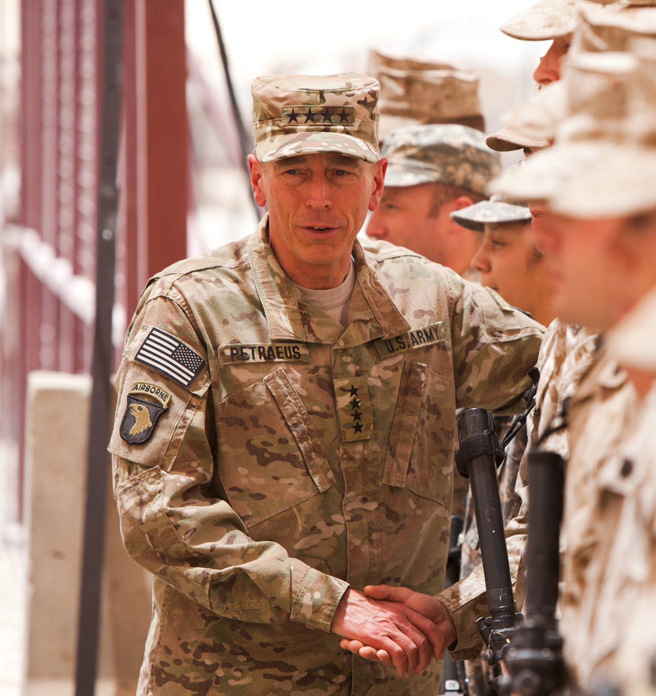 1 General David Petraeus with his troops in Helmand Province Afghanistan - photo 1