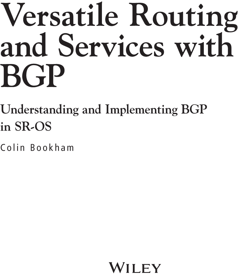 Versatile Routing and Services with BGP Understanding and Implementing BGP in - photo 2