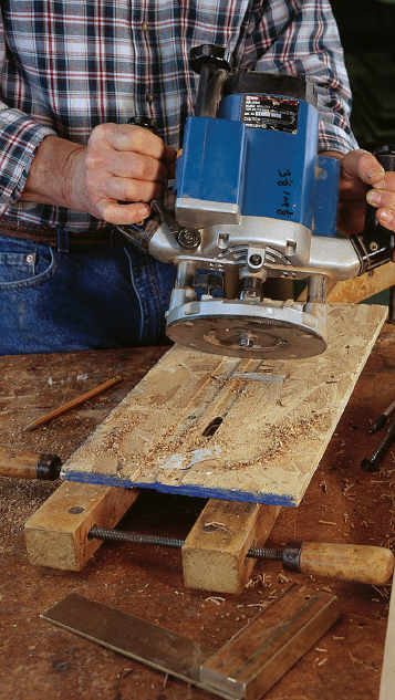 Ive made a simple mortising jig to help me locate the mortises in the sideboard - photo 5