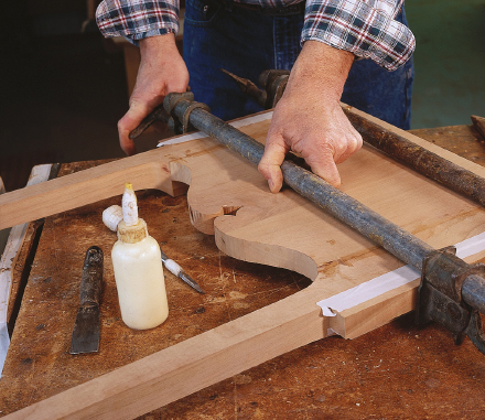 After shaping the pattern on the bottom edge of the two ends they can be glued - photo 13