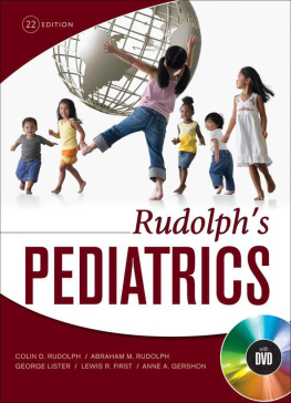 Colin Rudolph Rudolphs Pediatrics, 22nd Edition