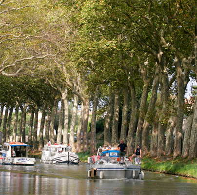 Barges cruising along the lush tree-lined waterway of the 240-km 149-mile - photo 4