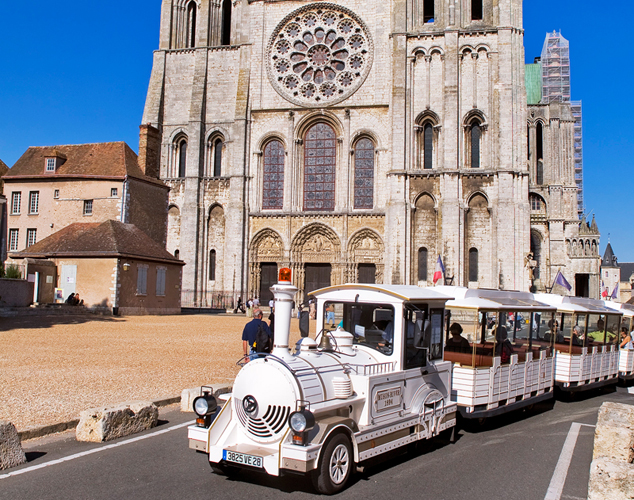 A petit train outside Chartres Cathedral the greatest Gothic cathedral in - photo 4