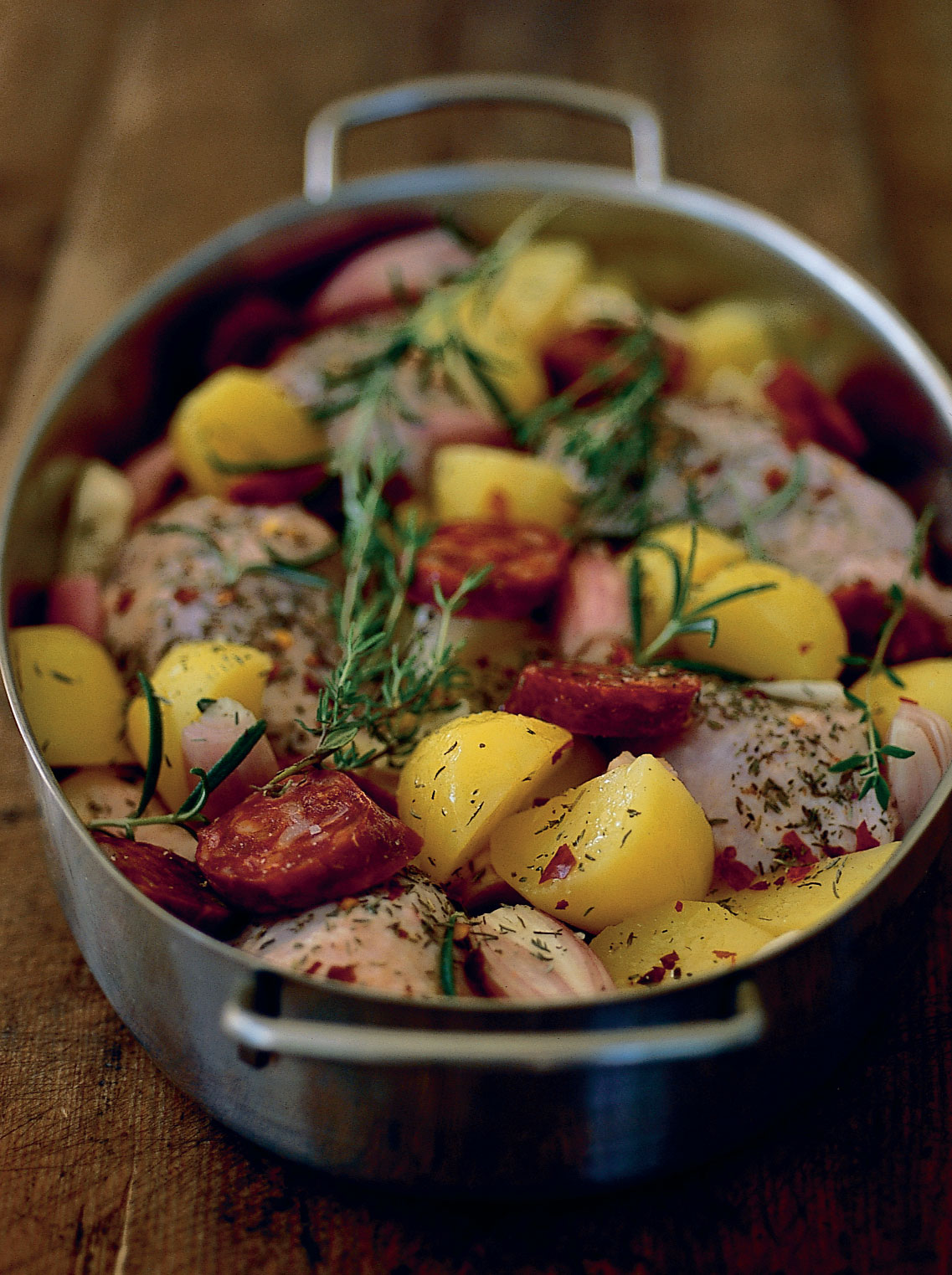 Roast chicken with chorizo Lamb skewers with rosemary Avocado halves - photo 10