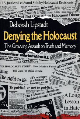 Deborah E. Lipstadt Denying the Holocaust