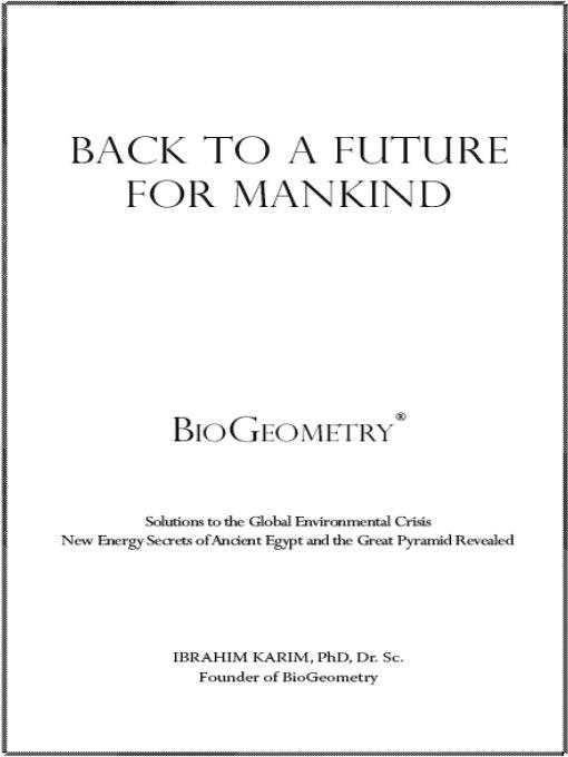 Back To a Future for Mankind BioGeometry - image 4