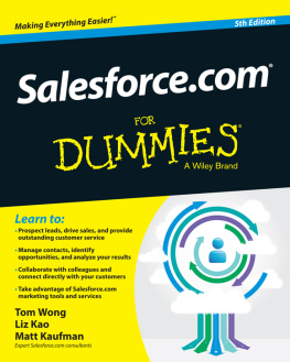 Tom Wong Salesforce.com For Dummies