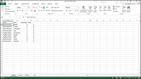 Figure 1-2 A grocery list for the more serious shopper like me An Excel table - photo 9